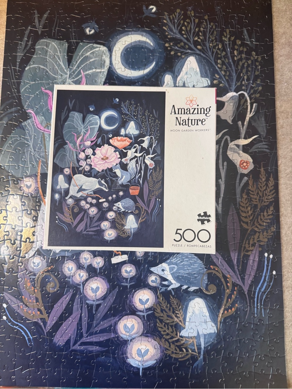 Amazing Nature Moon Garden Workers 500-piece Puzzle by Buffalo Games